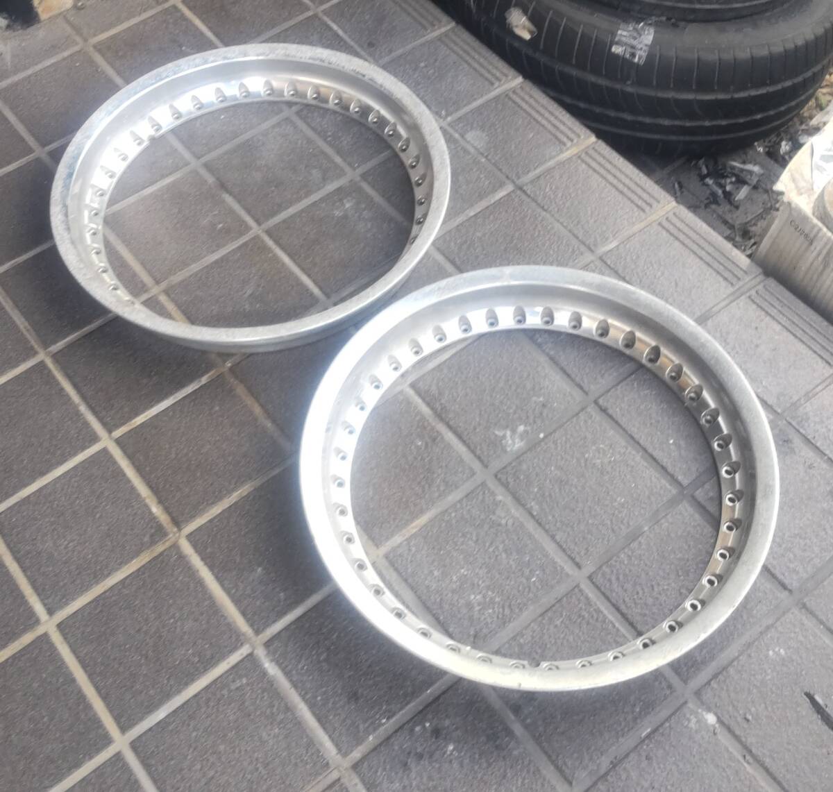 希少！当時物！WORK ワーク 純正 17インチ アウターリム 3J 3インチ 角