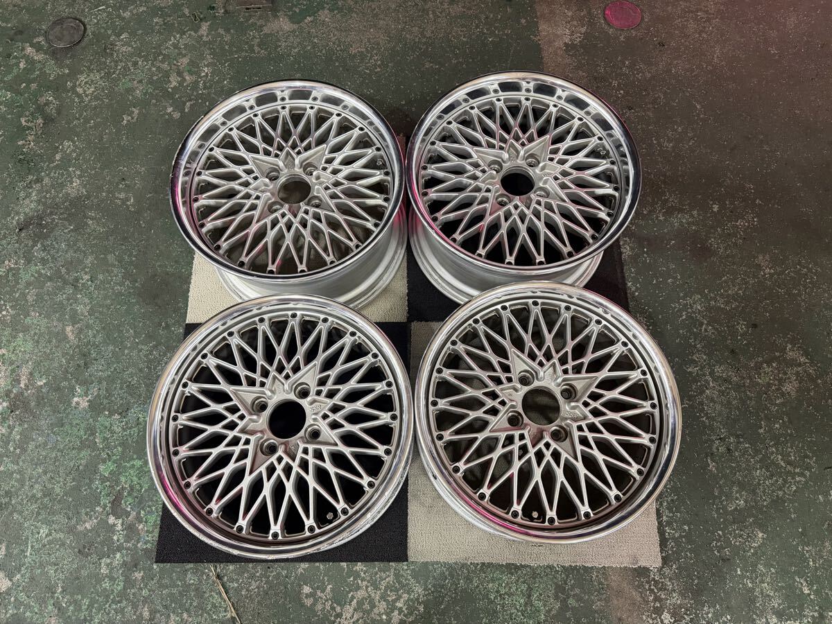 当時物】 9J 16インチ オフセット -14 P.C.D 114.3 5穴 SSR