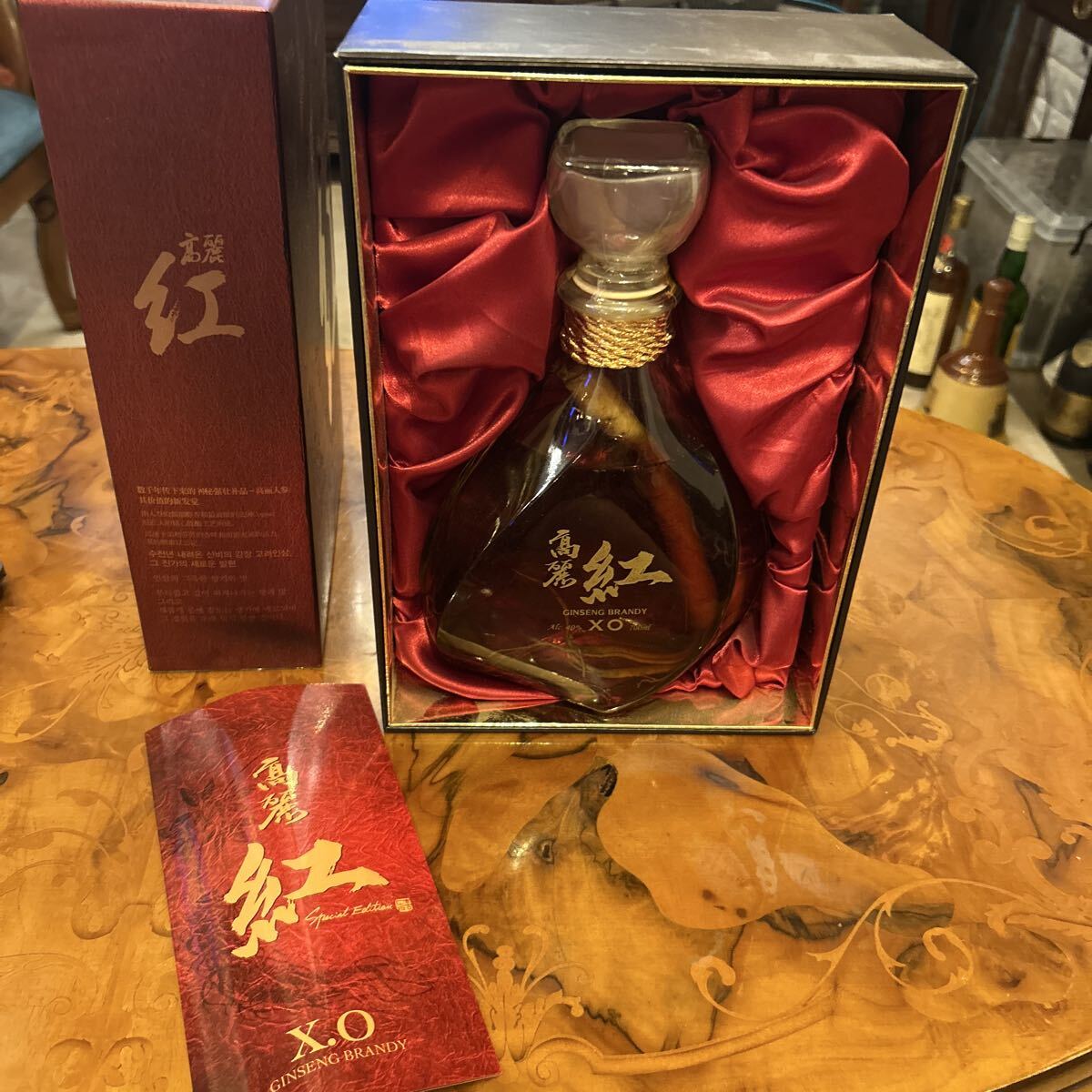 未開栓】高麗 紅 XO ブランデー korean ginseng liquor brandy 40度
