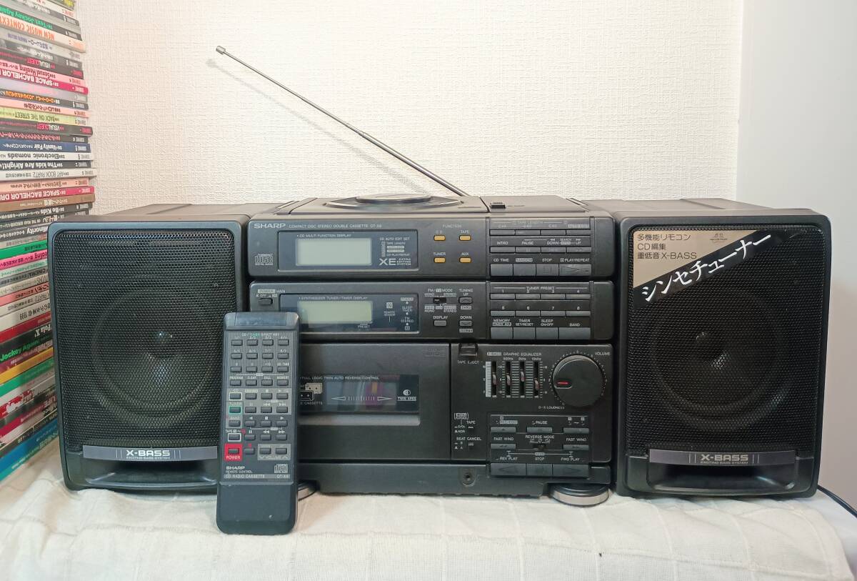 札幌発 SHARP シャープ コンパクトディスクステレオダブルカセット QT