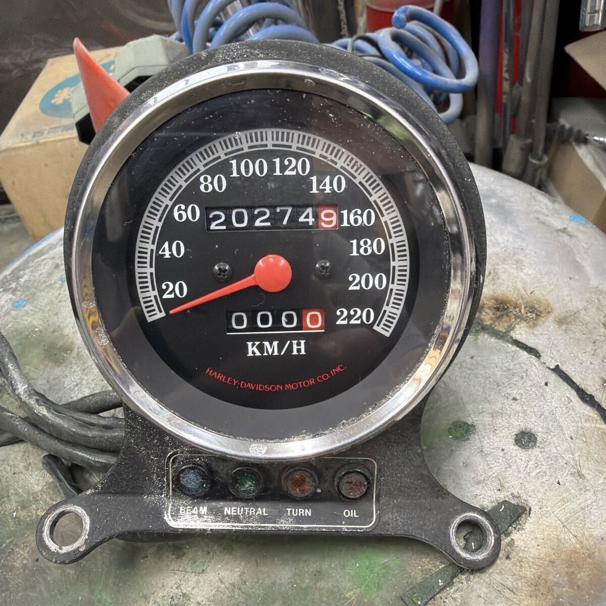 H-D純正 2連 メーターブラケット スピードメーター タコメーター