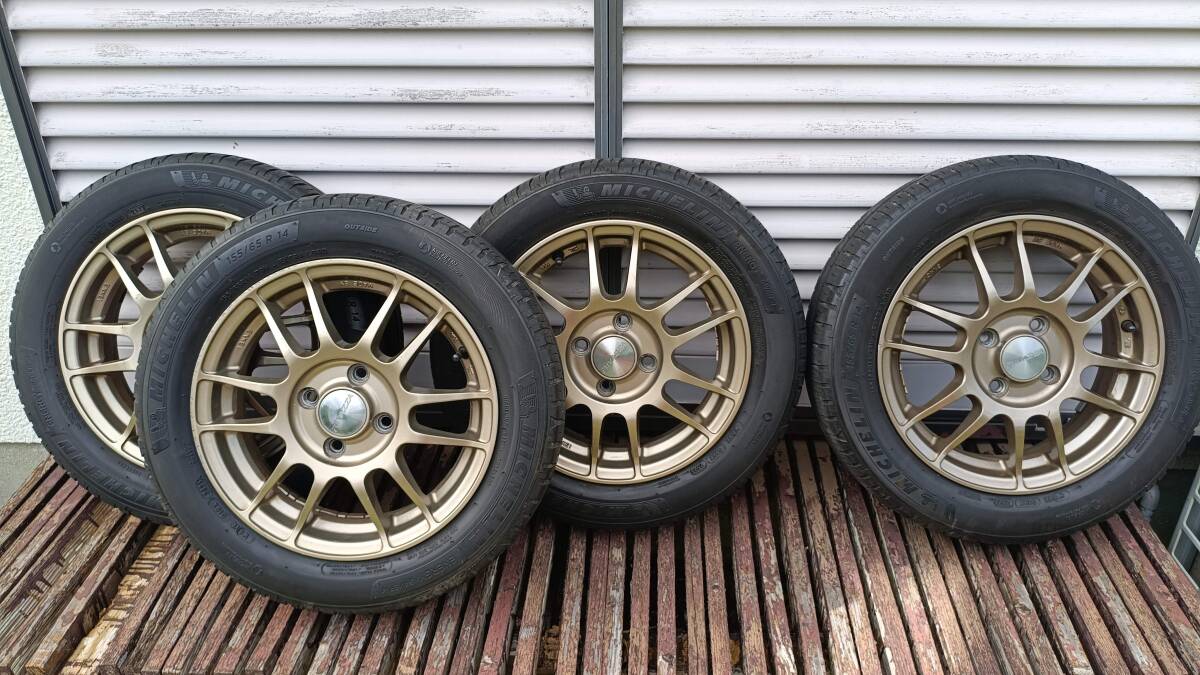 エンケイ マグ メッシュ 14インチ 8J -1.5 2本 7J +6 2本 114.3 4H