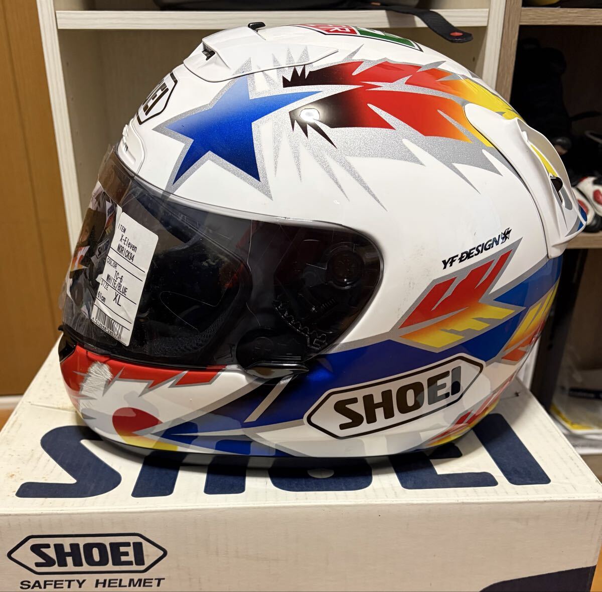 中古】【希少】SHOEI X-8V 阿部典史 レプリカ ヘルメット ノリック