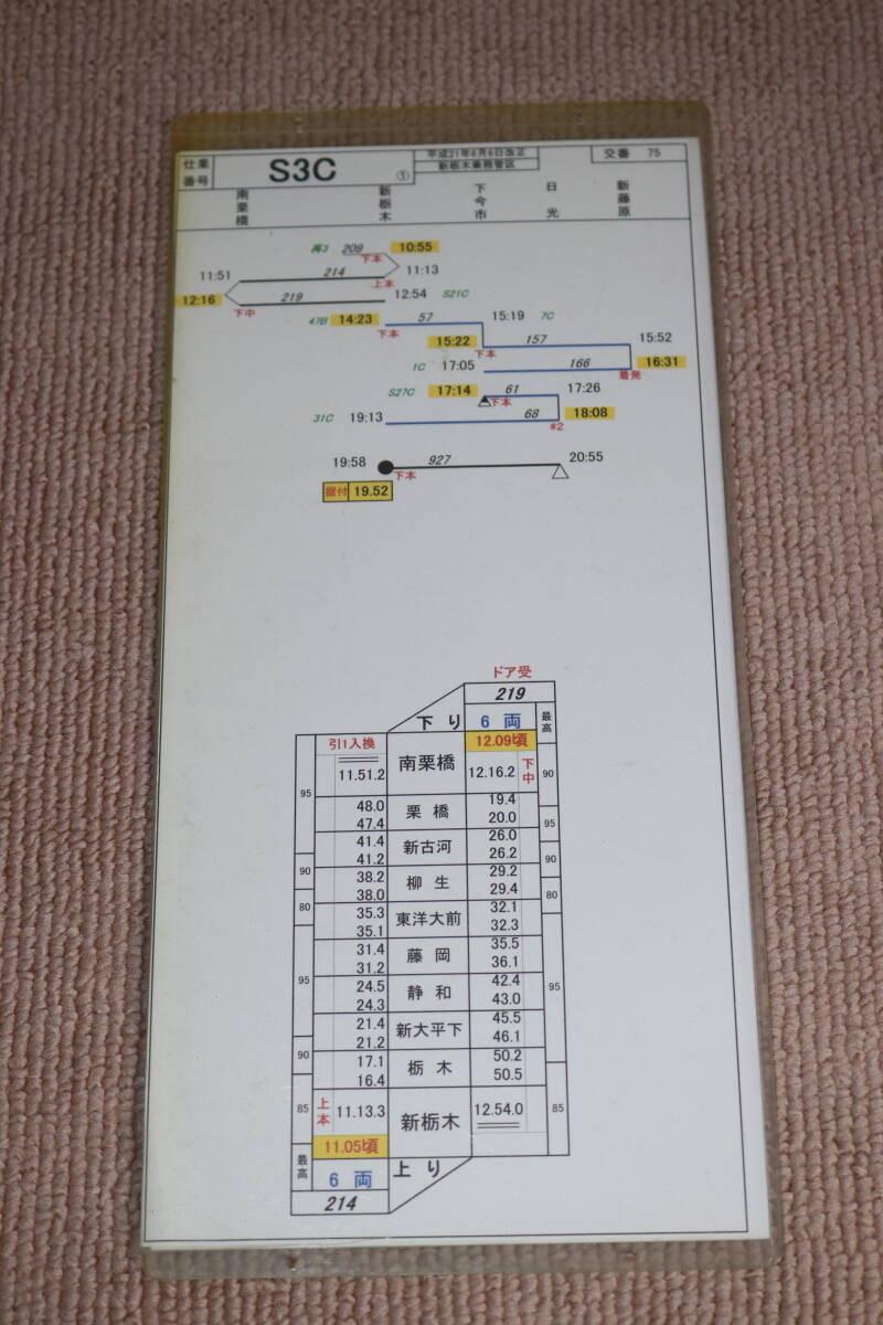 東武鉄道 日光線 運転士時刻表 スタフの落札情報詳細 - Yahoo