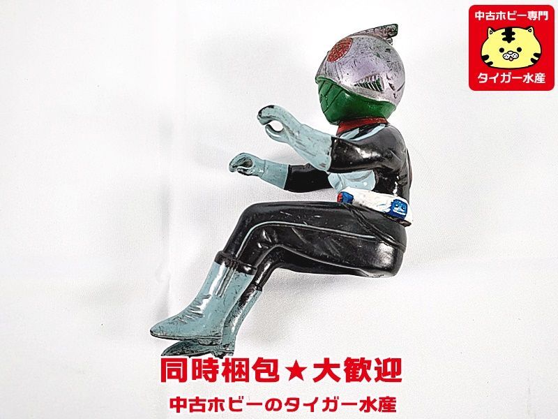 ヨネザワ 仮面ライダー ブリキサイクロン号のソフビ 高さ約18cm 当時物