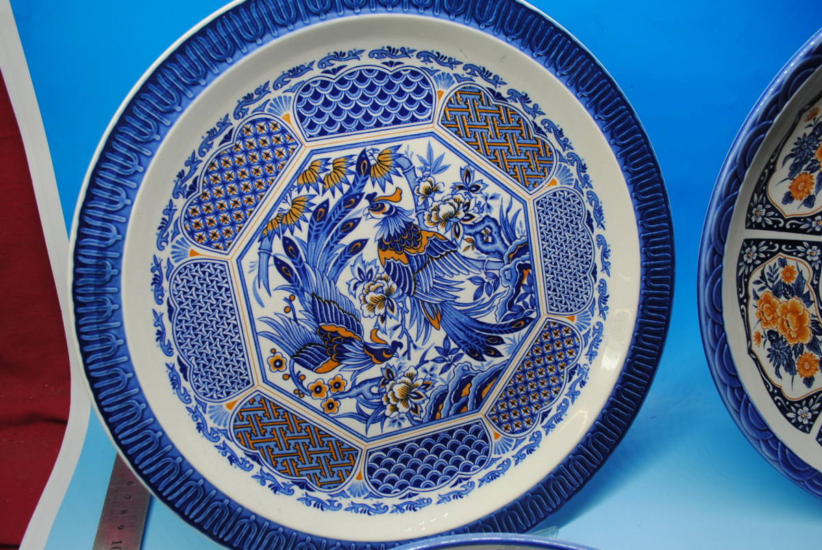 い 和の大皿4点セット 食器 皿 和食器 精峰窯 工芸品 青絵 プレート オードブル キッチン用品 食卓 詳細写真複数あり 中古品 送料無料 の落札情報詳細 ヤフオク落札価格情報 オークフリー スマートフォン版