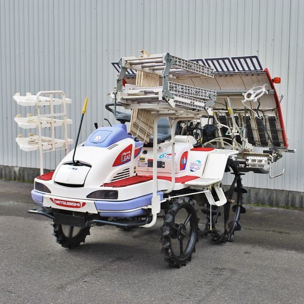 新潟発】三菱 6条 田植機 LV6 ペースト施肥 206時間 12馬力 水平 整地
