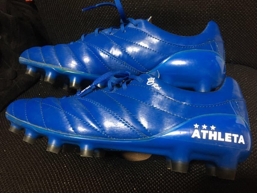 美品athletaアスレタo Reiオーヘイfutebol H002ブルー27サッカースパイク シューズキーパー付き マイクロファイバー 軽量 レターパック発送 の落札情報詳細 ヤフオク落札価格情報 オークフリー スマートフォン版