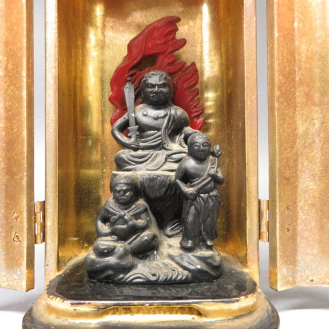 仏教美術 厨子 希少 天龍不動妙王山像 仏像 古陶器 神農像