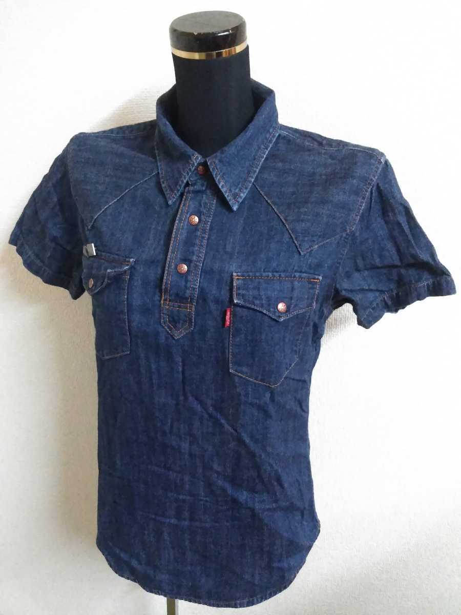 Levi S リーバイス レディースデニムシャツ 半袖 色濃いめ サイズm の落札情報詳細 ヤフオク落札価格情報 オークフリー スマートフォン版