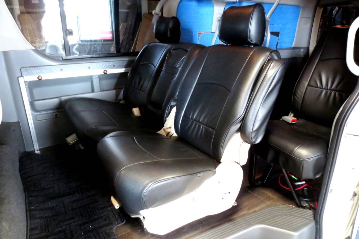 200系ハイエース 2列目シート アルファード ベルファイヤー 3人座席 取り付け金具付 グランドキャビン シートカバー付きの落札情報詳細 ヤフオク落札価格検索 オークフリー