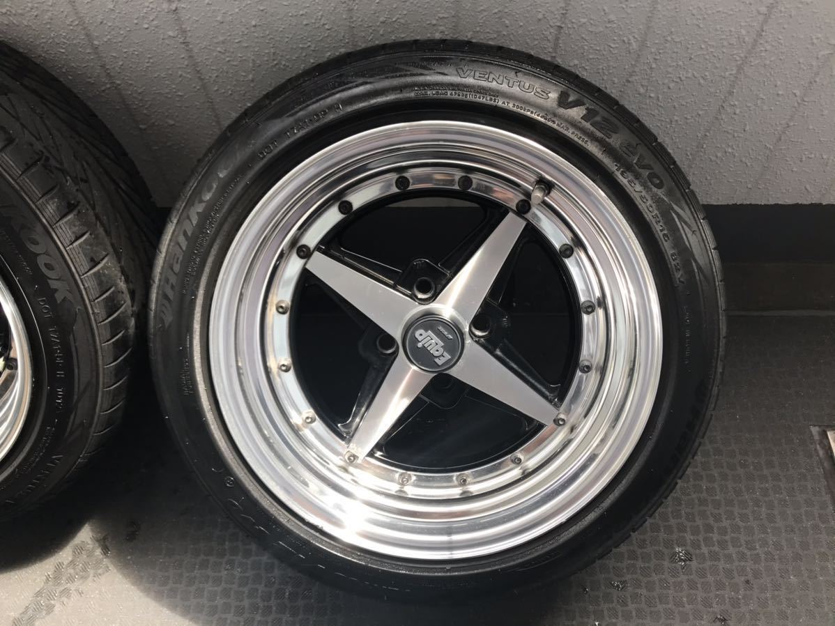 ワーク エクイップ01 pcd100-4h 7j 8j 15インチ hankook引っ張りタイヤ