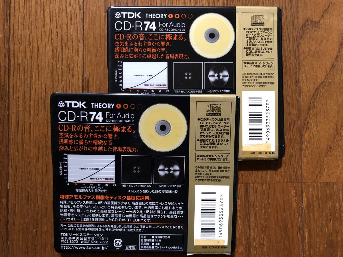 新品】【超貴重】TDK THEORY セオリー CD-R 74 For Audio 日本製 新品 