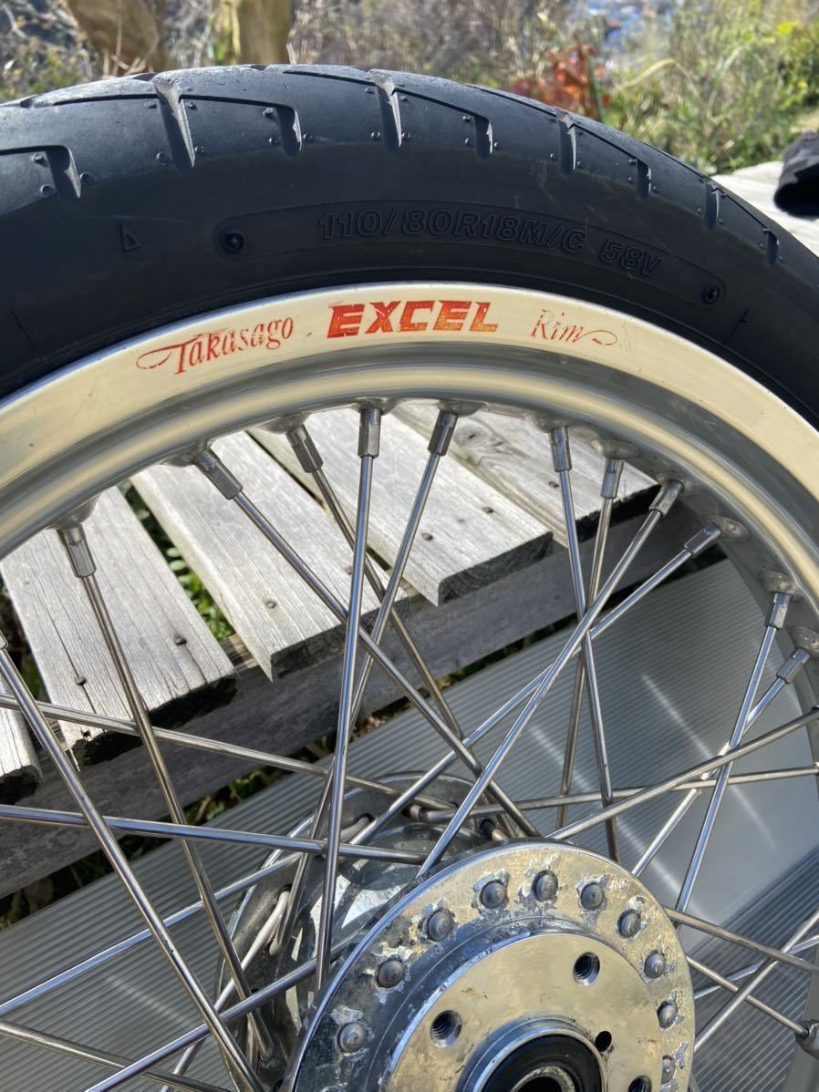 スポーツスター 18インチ前後セット エキセル アルミリム ステンレス