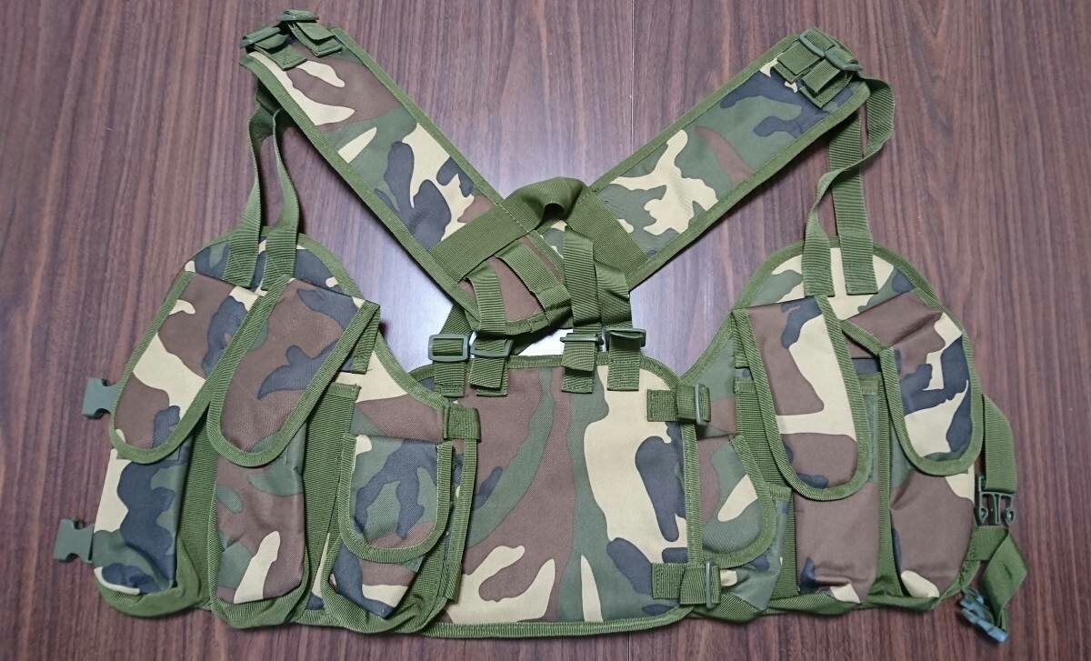 クルド人民防衛隊 YPG YPJ　ロードベアリングベスト　ウッドランド　（AK チェストリグ シリア内戦 民兵 クルド人民防衛隊 YPG YPJ ロードベアリングベスト ウッドランド （AK