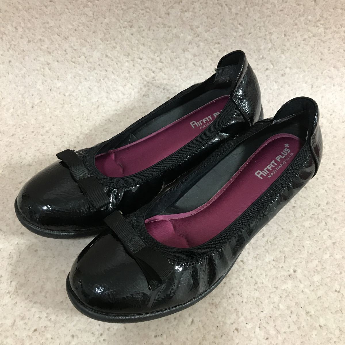 G0911 Asics Airfitplus アシックス エアフィットプラス レディース パンプス バレエシューズ 靴 24 5cm ブラック 黒 婦人靴 の落札情報詳細 ヤフオク落札価格情報 オークフリー スマートフォン版