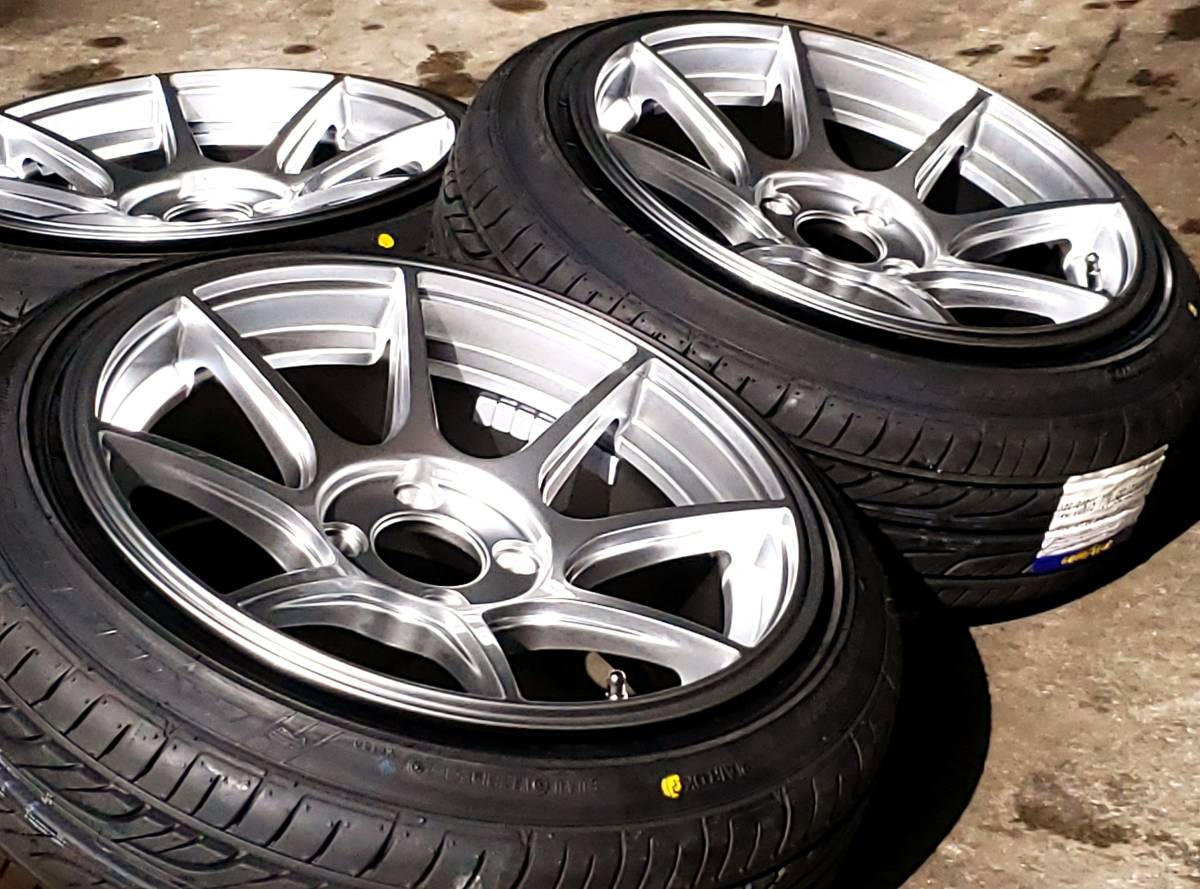 新品】☆逆ゾリ☆ 在庫少ない！165/50R15 7J ET30 軽量ホイール 1本約6