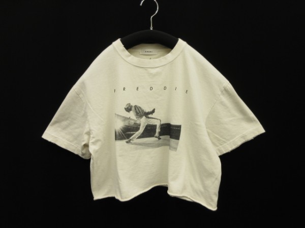 今季20年 AMERI アメリ ☆ 洗える♪ ダメージ加工 ショート丈 Tシャツ  