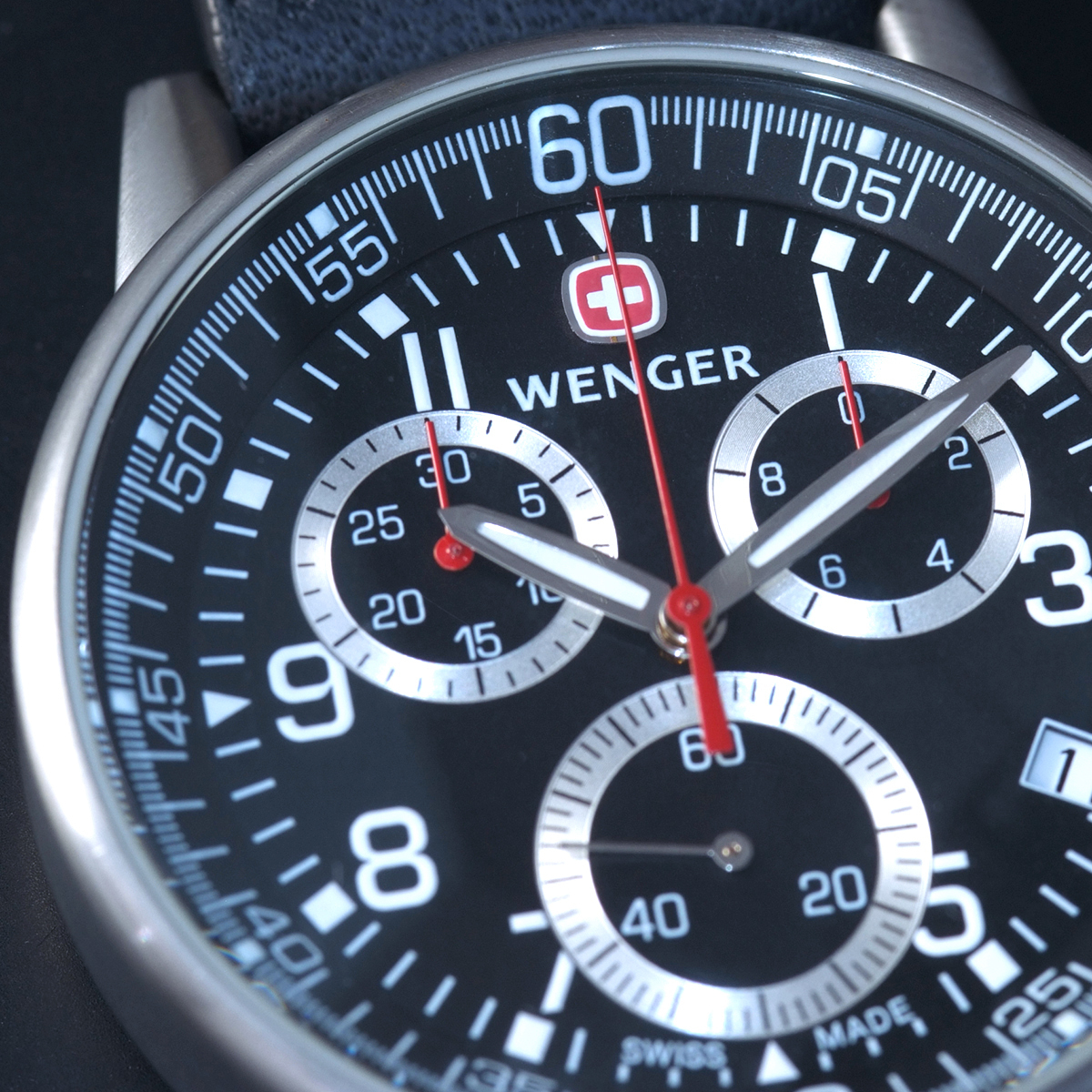 店舗展示品 WENGER ウェンガー クロノグラフ 7089X/T 稼働品 WENGER ウェンガー コマンドクロノ 7089X/T 希少 正常稼働品 店舗展示