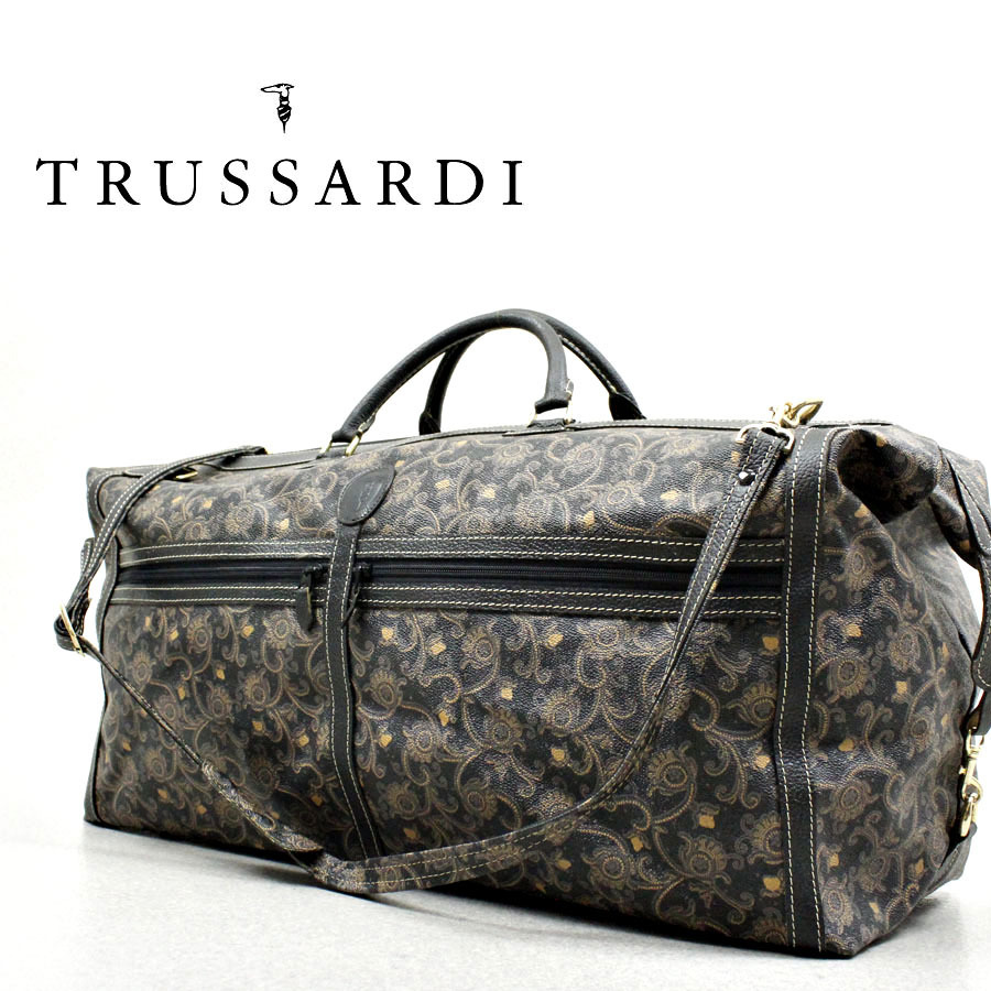 大人気】TRUSSARDI トラサルディ ボストンバッグ レザー 希少モデル