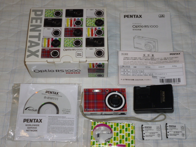 ペンタックス着せ替えカメラ Optio Rs1000 予備電池付き パールホワイト 1 400万画素 の落札情報詳細 ヤフオク落札価格情報 オークフリー スマートフォン版