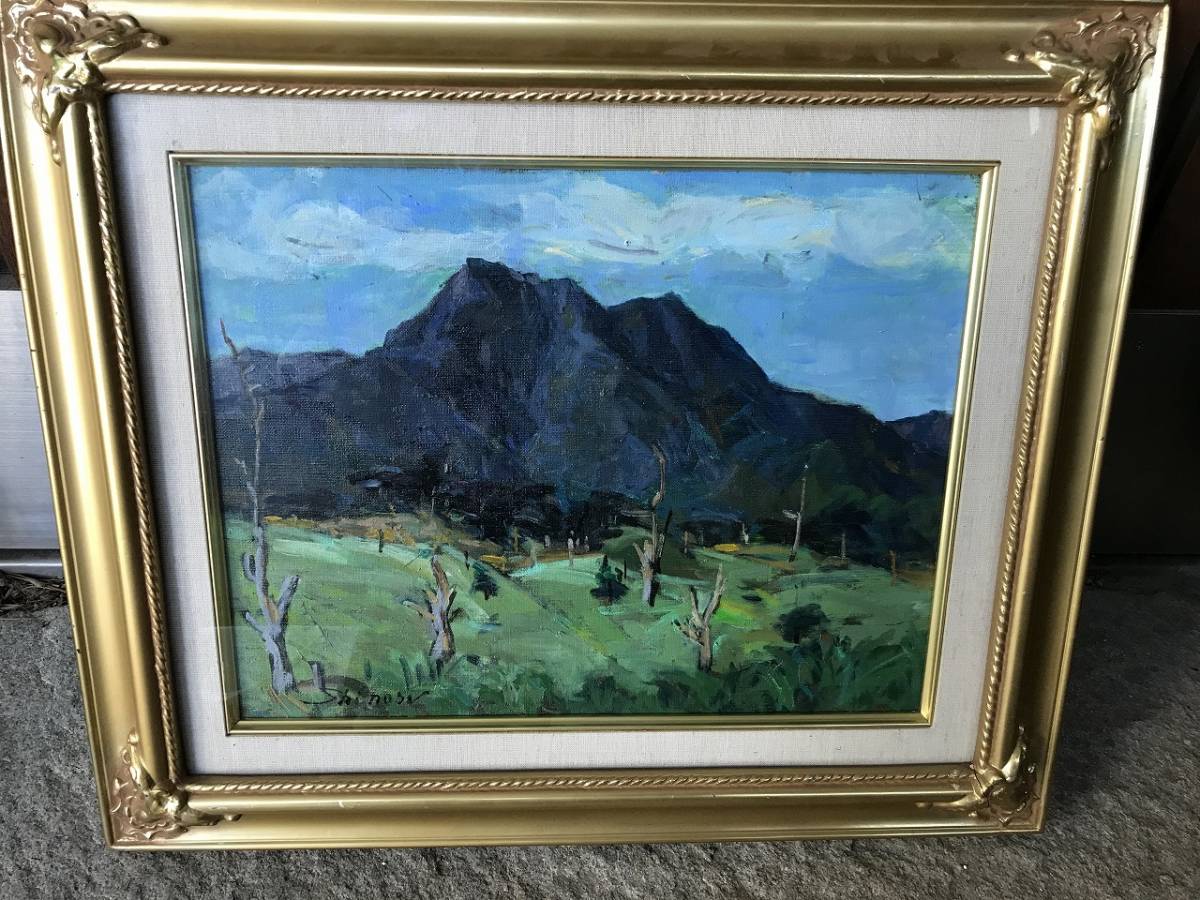 本物 高橋忍 作 ｆ６ 石鎚山 額装 油絵 油彩 直筆 肉筆 希少 絵画 風景画 骨董 アンティーク ビンテージ の落札情報詳細 ヤフオク落札価格情報 オークフリー スマートフォン版