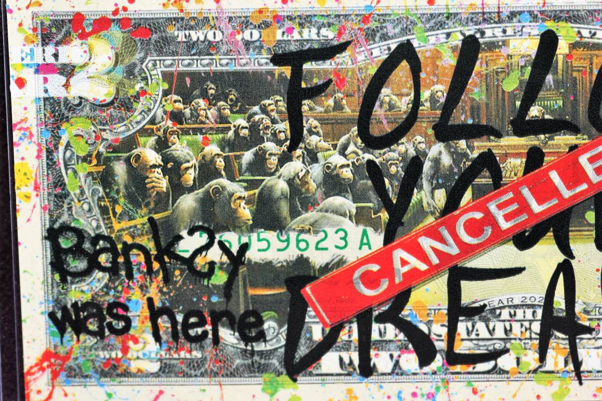 RENCY レンシー BANKSY バンクシー 猿の議会 2ドル札 RENCY レンシー BANKSY バンクシー 猿の議会 2ドル札 美術品