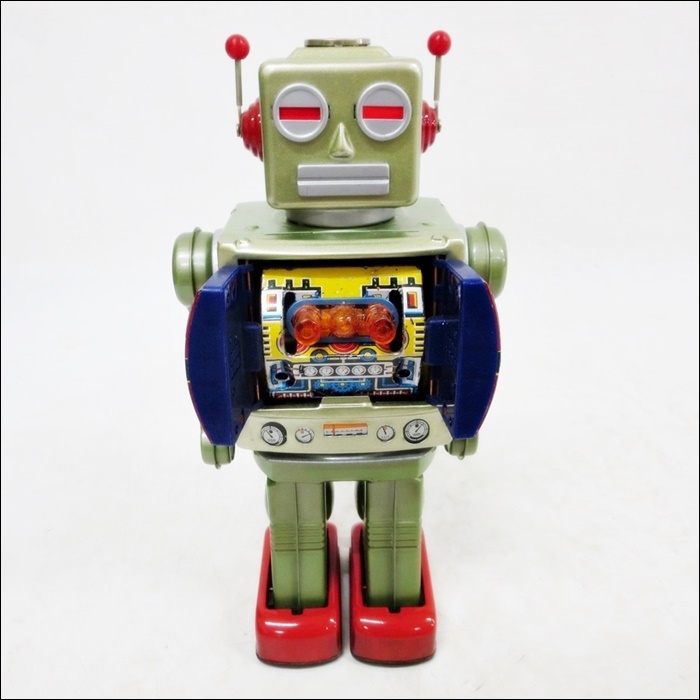 16 54 08 Y 4 ブリキ ロボット おもちゃ 玩具 レトロ 日本製 福54 の落札情報詳細 ヤフオク落札価格情報 オークフリー スマートフォン版