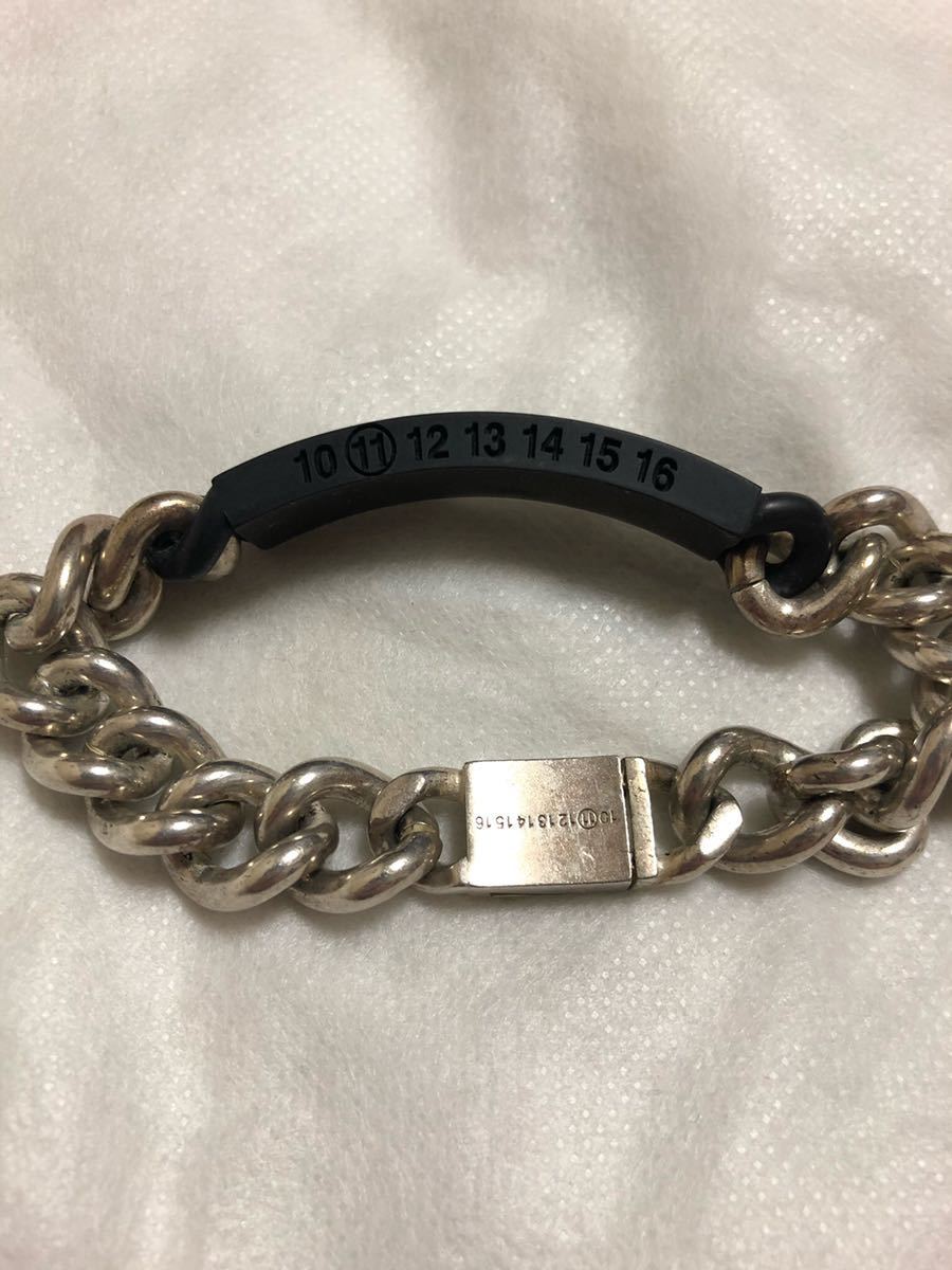 maison margiela 14〜16 ブラックチェーンIDブレスレット（Maison  