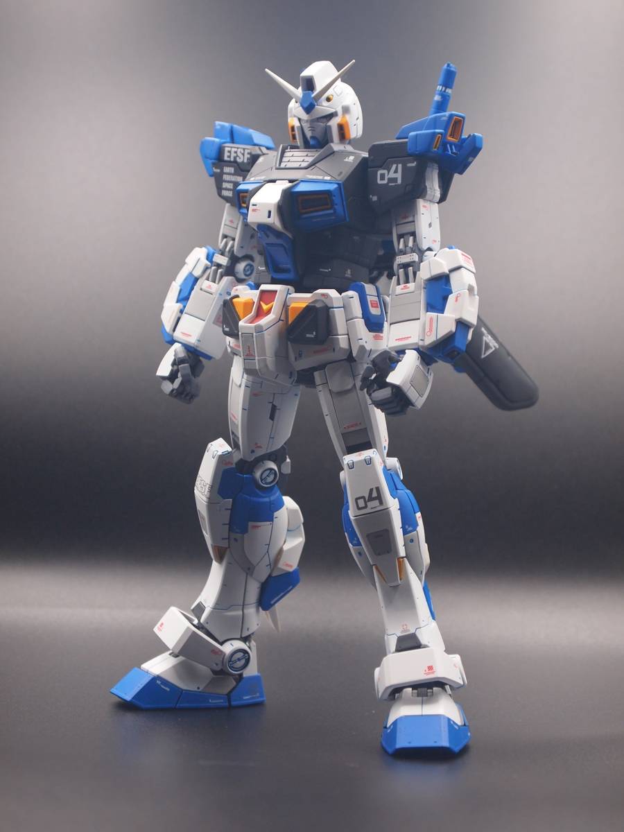 MG 1/100 ガンダム4号機 (ガンダムver3.0ミキシング) 改造改修、全塗装