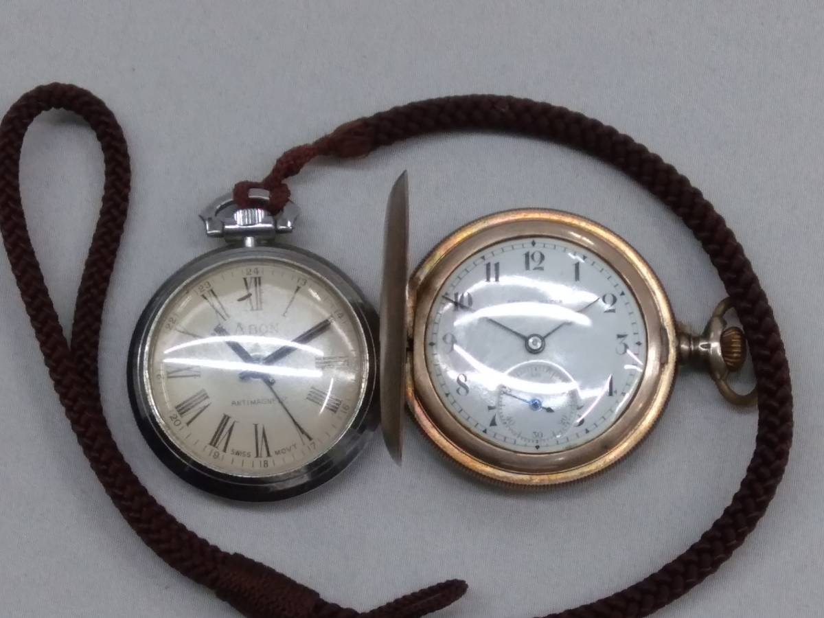 ジャンク Abon Spring Watch 手巻き 懐中時計 まとめ売り 2点 動作未確認 の落札情報詳細 ヤフオク落札価格情報 オークフリー スマートフォン版