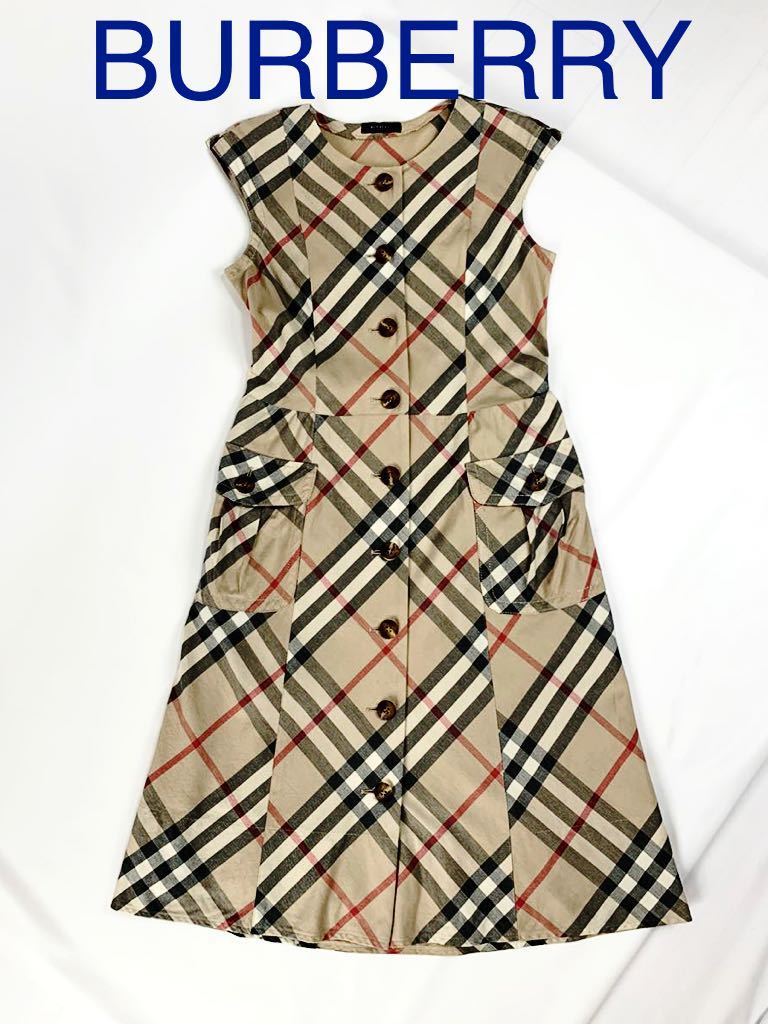 バーバリーロンドンノヴァチェック総柄ノースリーブワンピースburberry Londonキレイなシルエット仕立ての良さが光る名品です の落札情報詳細 ヤフオク落札価格情報 オークフリー スマートフォン版