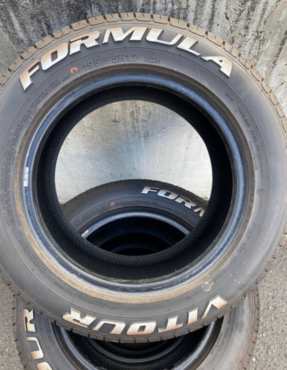195/55R13 VITOUR FORMULA ヴィツァー フォーミュラ 夏タイヤ ホワイト