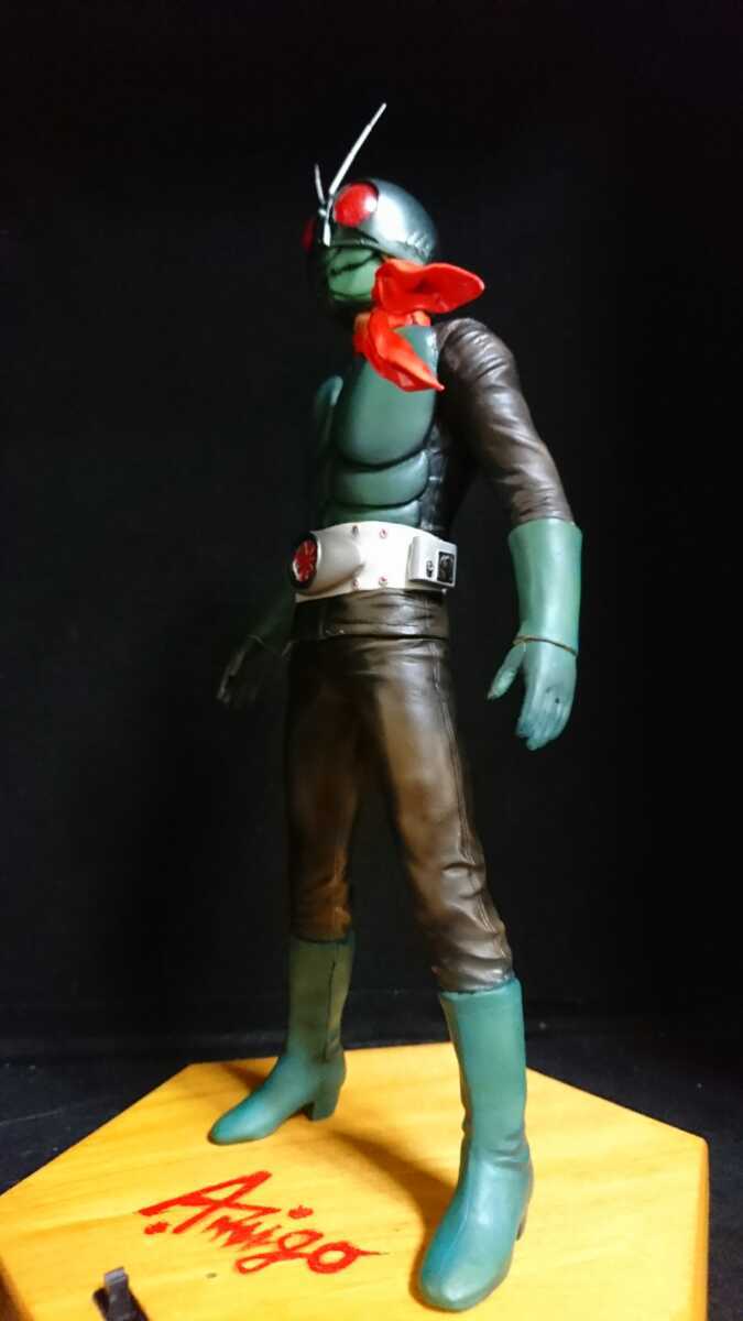 海洋堂1/8 仮面ライダー旧1号(DX)ガレージキット完成品(電飾加工品)の