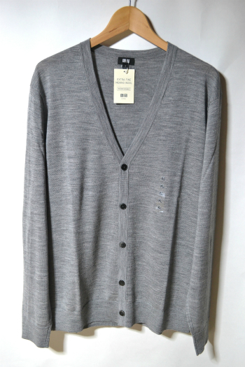 新品 新品 Uniqlo ユニクロ エクストラファインメリノ Vネックカーディガン Xl グレー ニット セーター メンズ 今季 新作 未使用 即決 の落札情報詳細 ヤフオク落札価格情報 オークフリー スマートフォン版