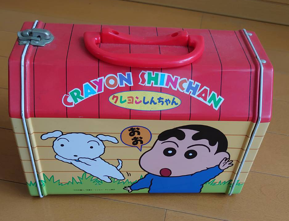 レトロ クレヨンしんちゃん 缶ケース バッグ カバン グッズ 当時物