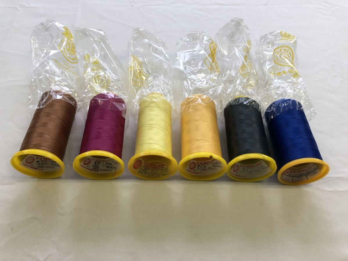 新品 工業用ミシン糸 テトロン糸30番 エースクラウン30番 00m 6本 6色 未使用品です の落札情報詳細 ヤフオク落札価格情報 オークフリー スマートフォン版