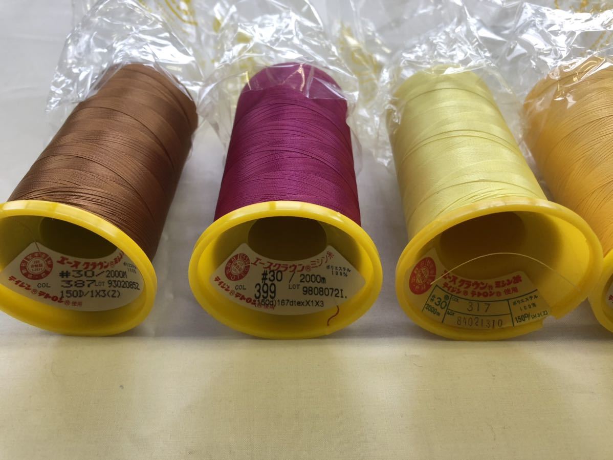 新品 工業用ミシン糸 テトロン糸30番 エースクラウン30番 00m 6本 6色 未使用品です の落札情報詳細 ヤフオク落札価格情報 オークフリー スマートフォン版
