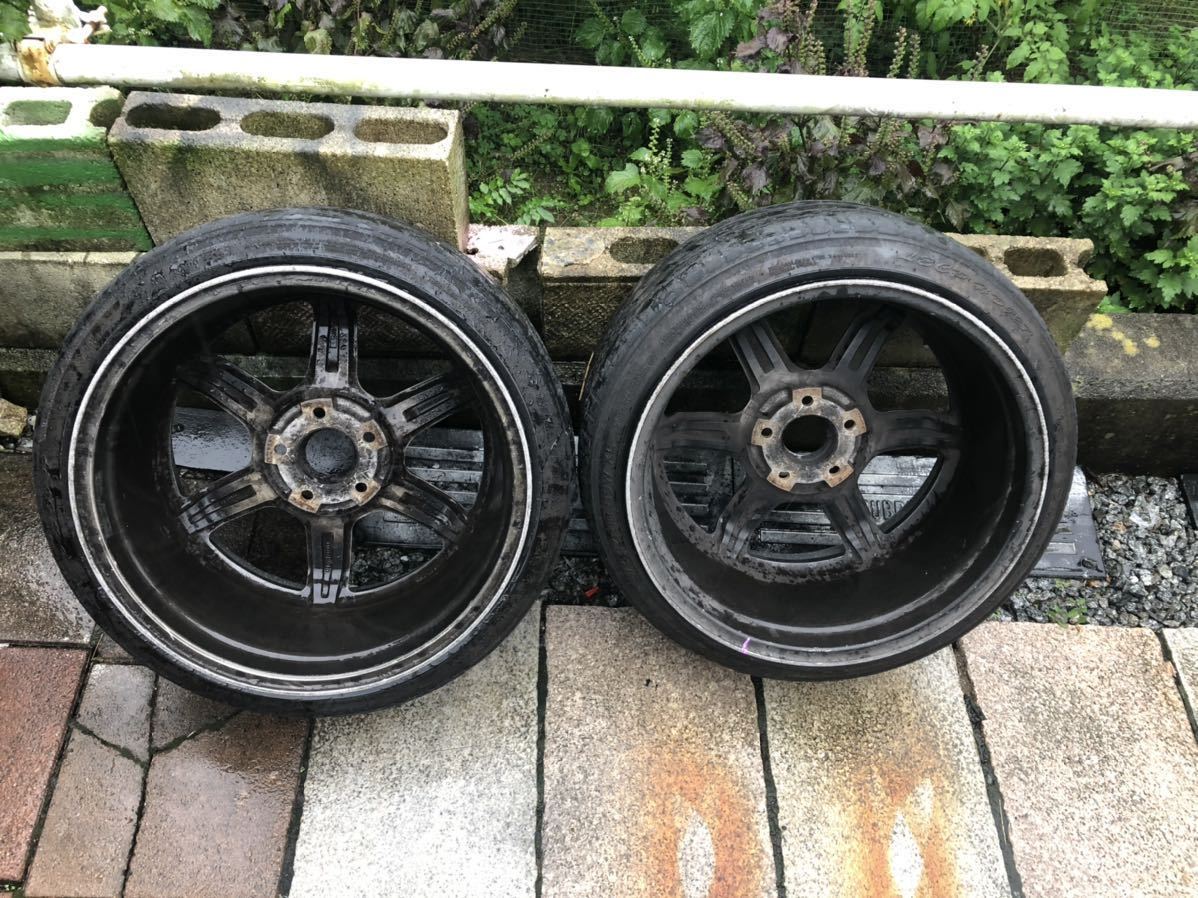 TE37V 風 6本スポークホイール 2本セット 10j×18+15 ※タイヤおまけ程度