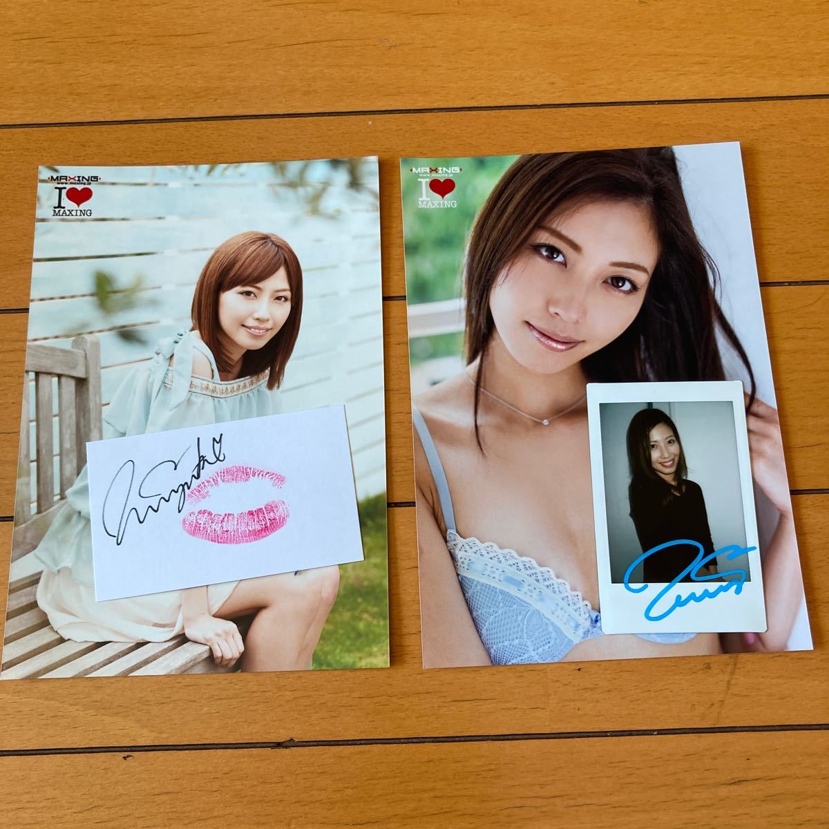 横山美雪 大判生写真 生キスマーク サインチェキ セクシー女優 MAXING