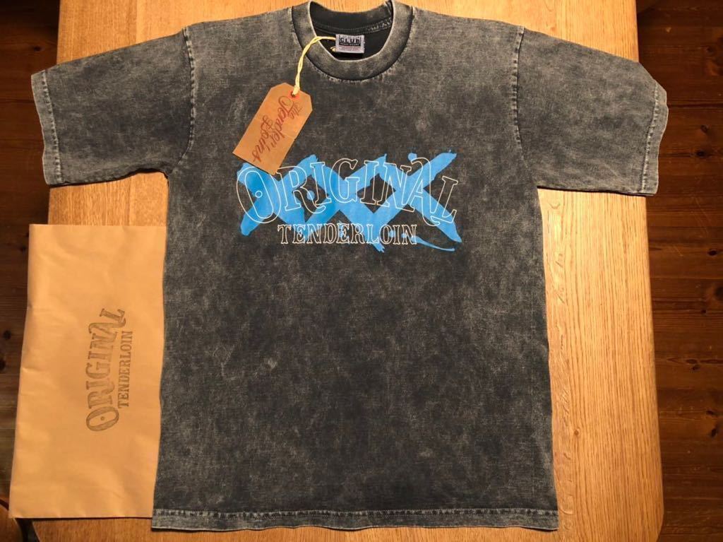 美品 希少 Mサイズ TENDERLOIN TEE ACID WASH XXX NAVY テンダーロイン