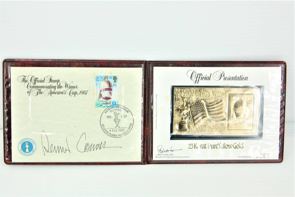 America's Cup Winner Gold Stamp 1987年 23K 23金 約0.66g アメリカ