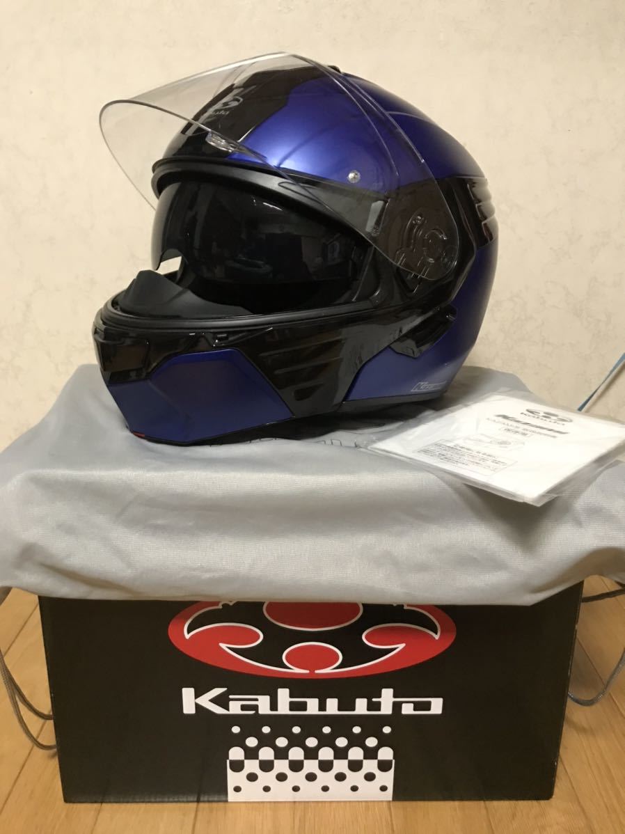 Ogk Kabuto Kazami システムヘルメット Lサイズ フラットブルーブラック の落札情報詳細 ヤフオク落札価格情報 オークフリー スマートフォン版