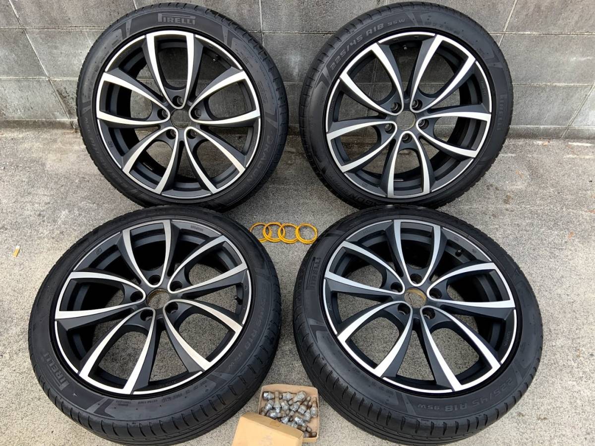 OZ MSW27 18インチ 7.5J +45 5H/PCD108 ピレリ DRAGON 225/45R18 5分山
