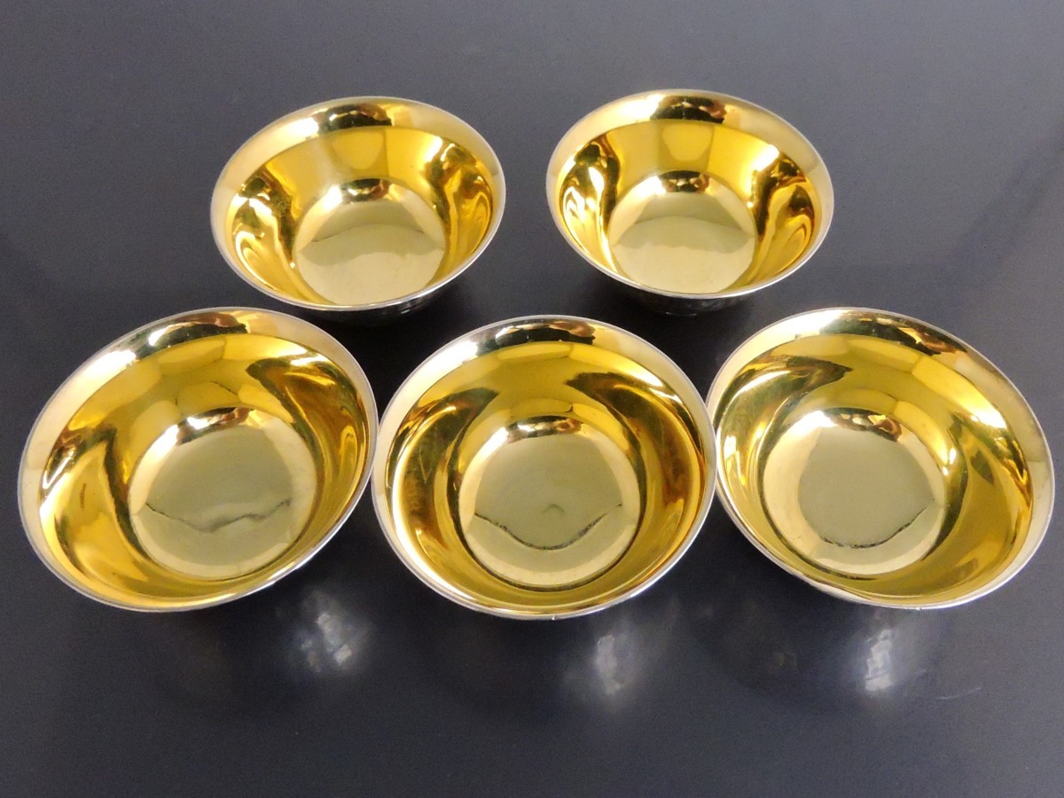 純銀 徳力 盃 64g 松*山様 純銀 小判 純銀杯 純銀メダル 合計純銀