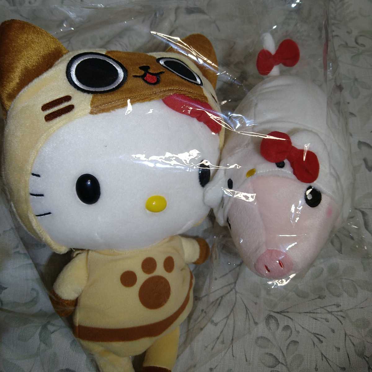 アイルー x ハローキティ モンハン コラボ ぬいぐるみ