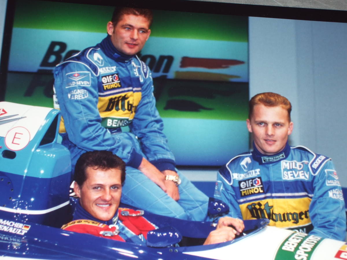 ビンテージ カラー プレスフォト＝ ミハエル・シューマッハ ベネトンF1