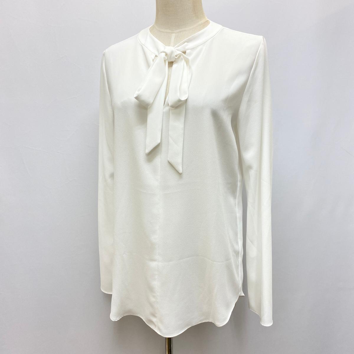 極美品 セオリー SHALLOW GGT KIMLY S 長袖 ホワイト 美品◇theory セオリー 長袖ブラウス サイズS◇参考価格￥23000円