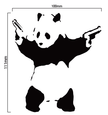 新品 自作カッティングステッカー バンクシー Banksy Panda Guns 銃を持つパンダ 11 10cm 壁紙サイズ応相談 ネコポス対応可 C 415 の落札情報詳細 ヤフオク落札価格情報 オークフリー スマートフォン版