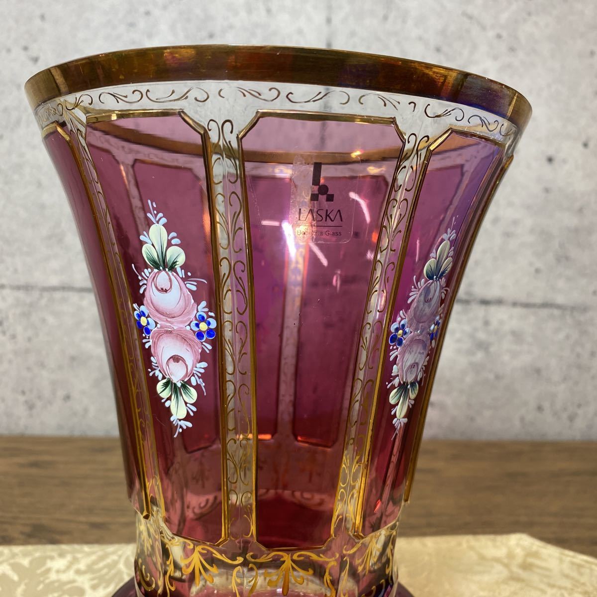 ポケキュンコレクションBOHEMIA GLASS LASKA ボヘミアグラス 花瓶